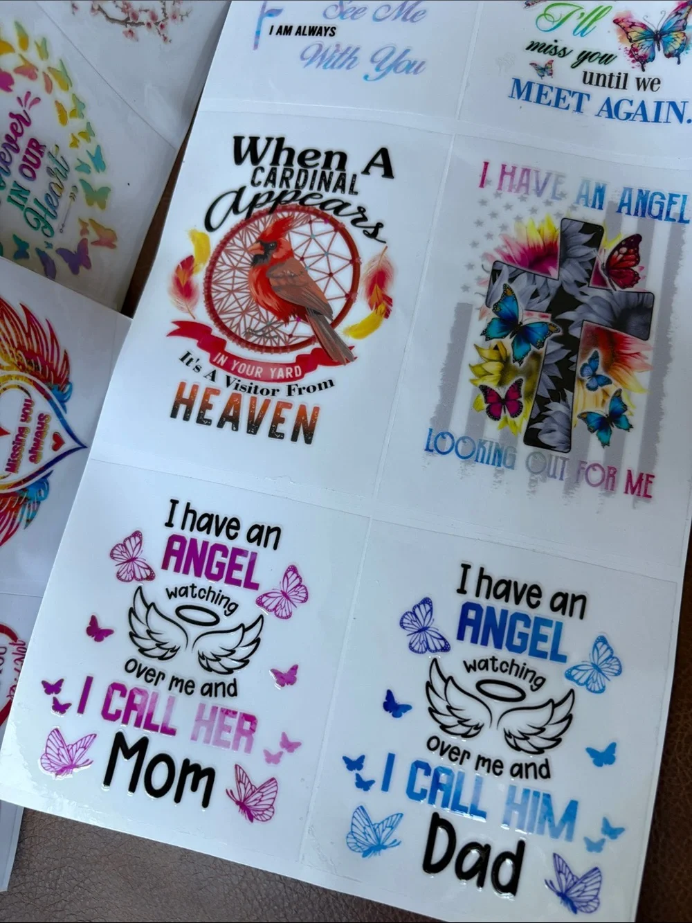 Colorful Memorial Sticker Sheet - Multicolor Inspirational Decals 23pcs